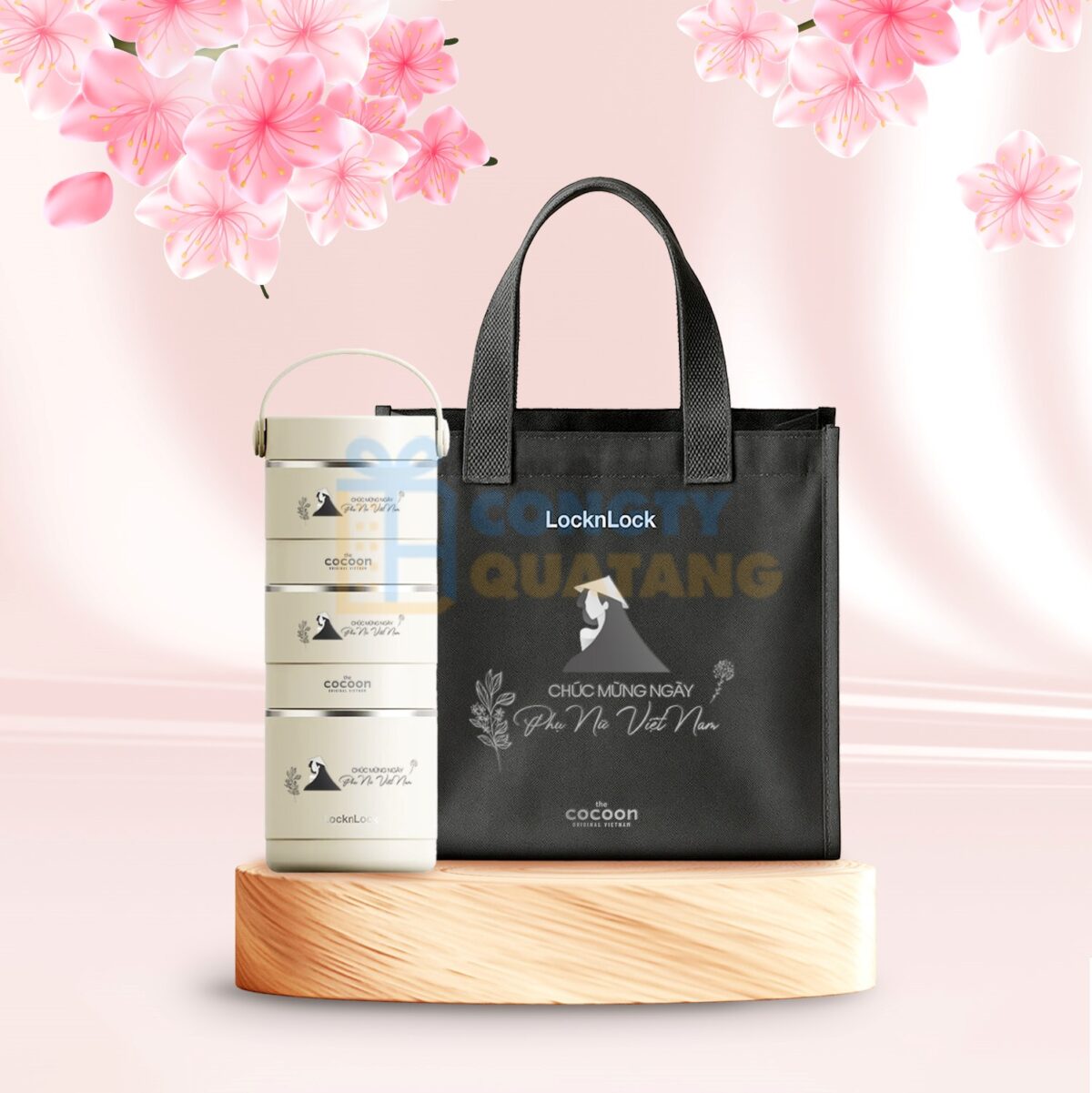 Set Quà Tặng 20/10 Hộp Đựng Thực Phẩm, Chăn Ga Văn Phòng SQ2022 - congtyquatang.com.vn