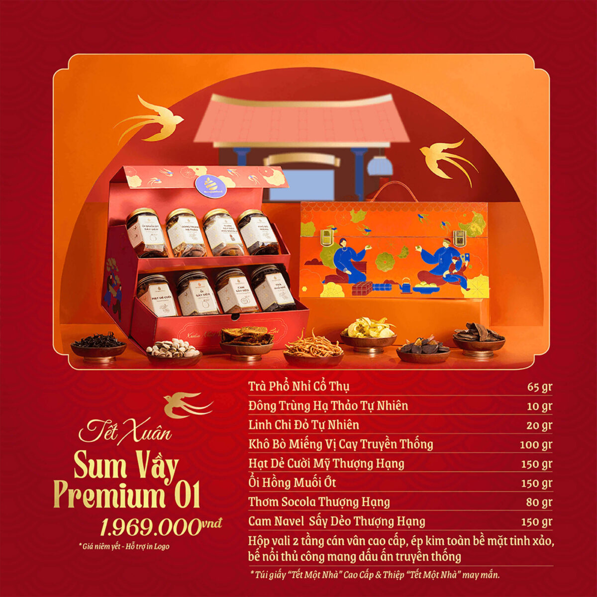 Bộ quà tặng Tết Sum Vầy Premium GS27 - Congtyquatang.com