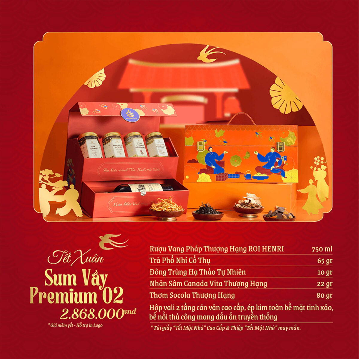 Bộ quà tặng Tết Sum Vầy Premium GS28 - Congtyquatang.com