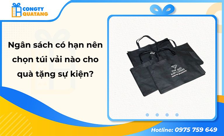 Ngân sách có hạn nên chọn túi vải nào cho quà tặng sự kiện hội nghị, hội thảo? - Congtyquatang.com