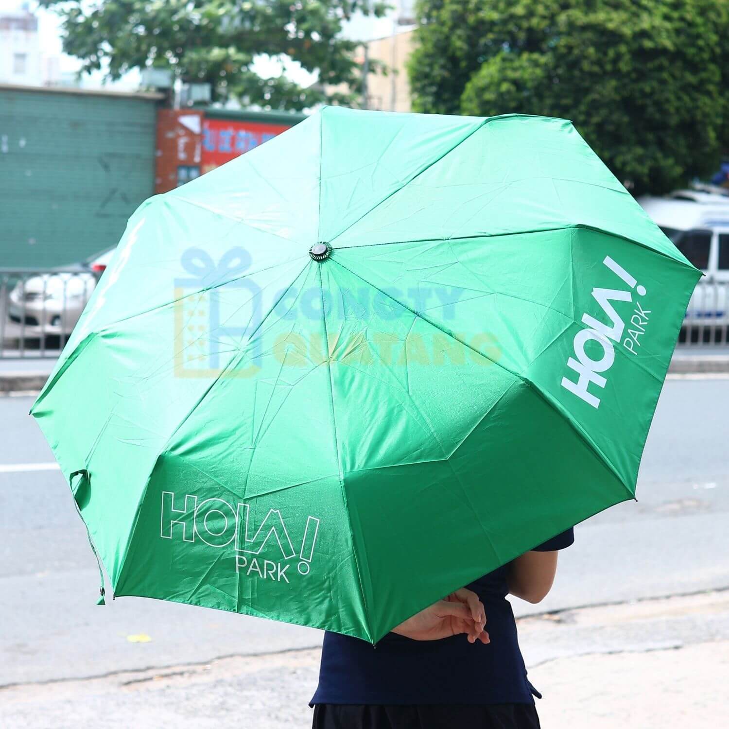 Cấu tạo của ô dù cầm tay in logo - Congtyquatang.com.vn