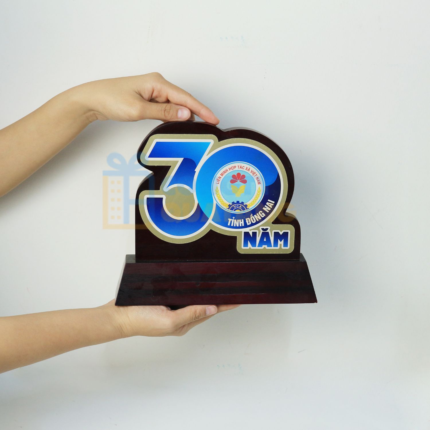 Kỷ niệm chương gỗ đồng - Congtyquatang.com.vn