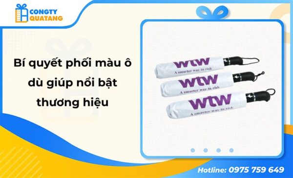 Phối màu ô dù in logo như thế nào tăng độ nhận diện thương hiệu? - Congtyquatang.com.vn