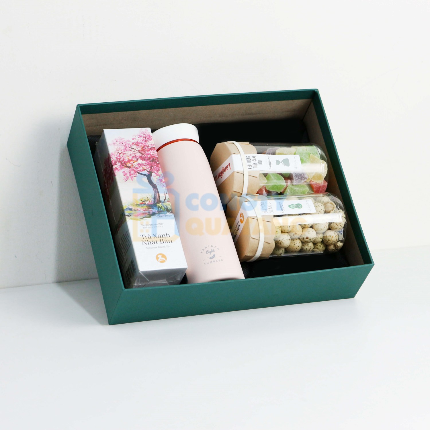 Set quà bình giữ nhiệt, hộp trà, mứt