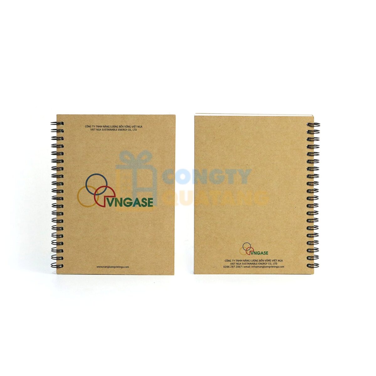 Sổ tay lò xo bìa Kraft A5 ST-XK101 - congtyquatang.com.vn
