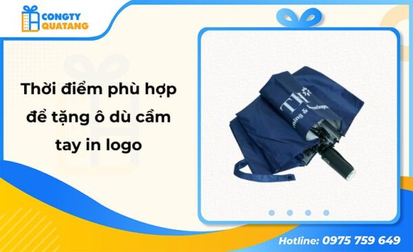 6 thời điểm phù hợp để tặng ô dù cầm tay in logo - Congtyquatang.com.vn