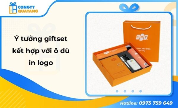 Gợi ý 7 ý tưởng giftset kết hợp với ô dù in logo - Congtyquatang.com.vn