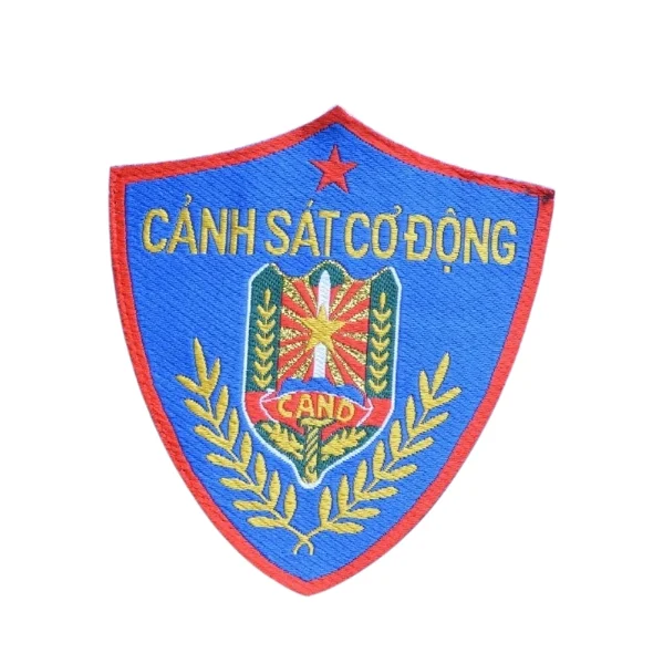 Logo Cảnh sát Cơ động (CSCĐ) vector chuẩn, thể hiện rõ tấm khiên và thanh kiếm đặc trưng