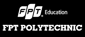 Logo FPT Polytechnic trắng đen