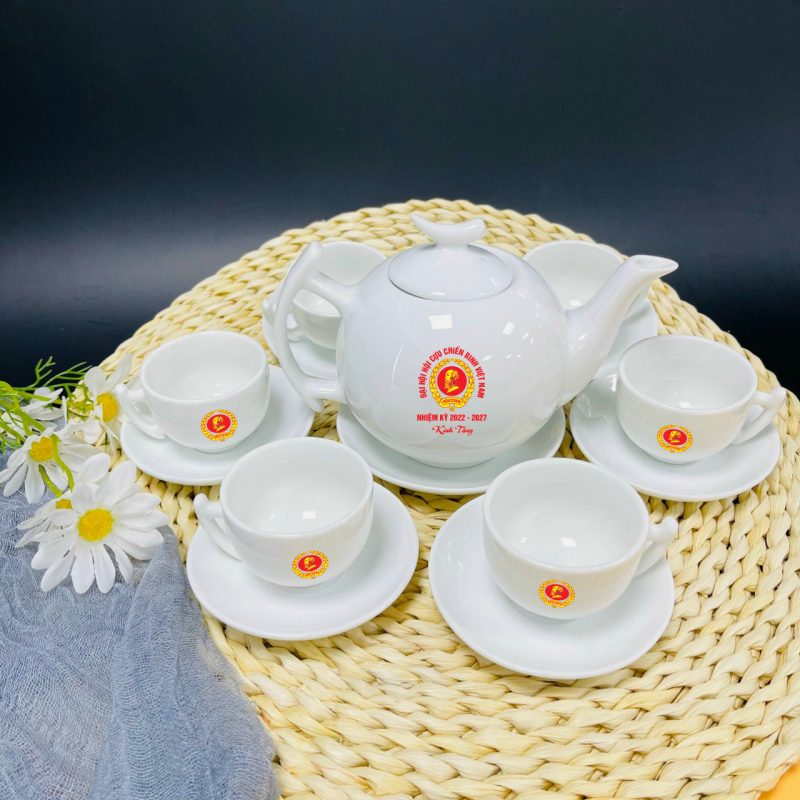 Bộ ấm trà in logo làm quà tặng đại Hội