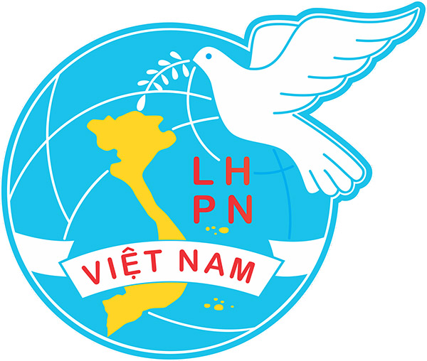 Logo Hội Liên hiệp Phụ nữ Việt Nam phiên bản màu chuẩn trên nền trắng