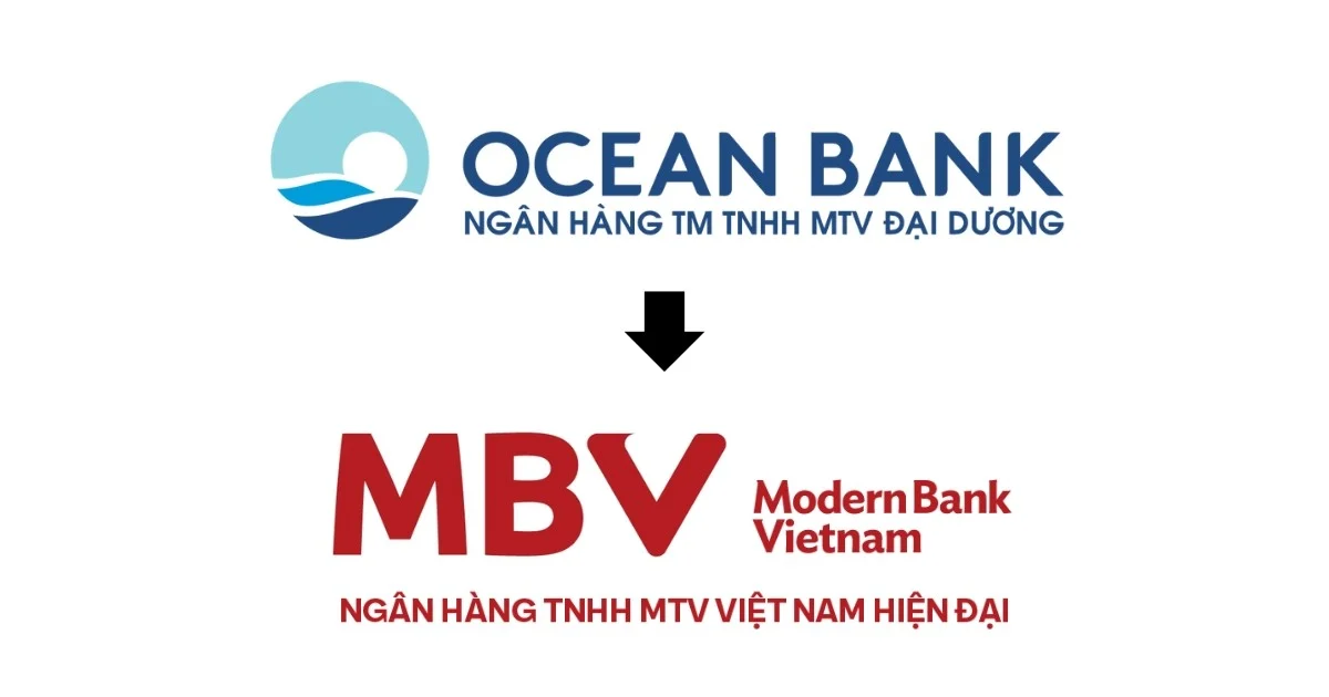 Logo OceanBank đổi tên sang MBV