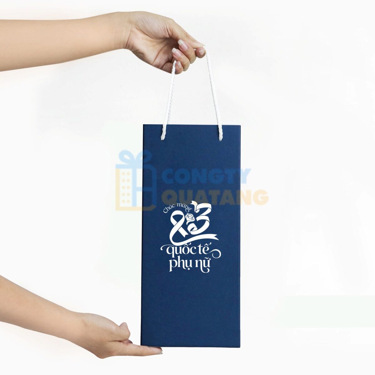 Set Quà 8/3 Bình Giữ Nhiệt Q128, Hộp Quai Xách SQT2027 - congtyquatang.com.vn