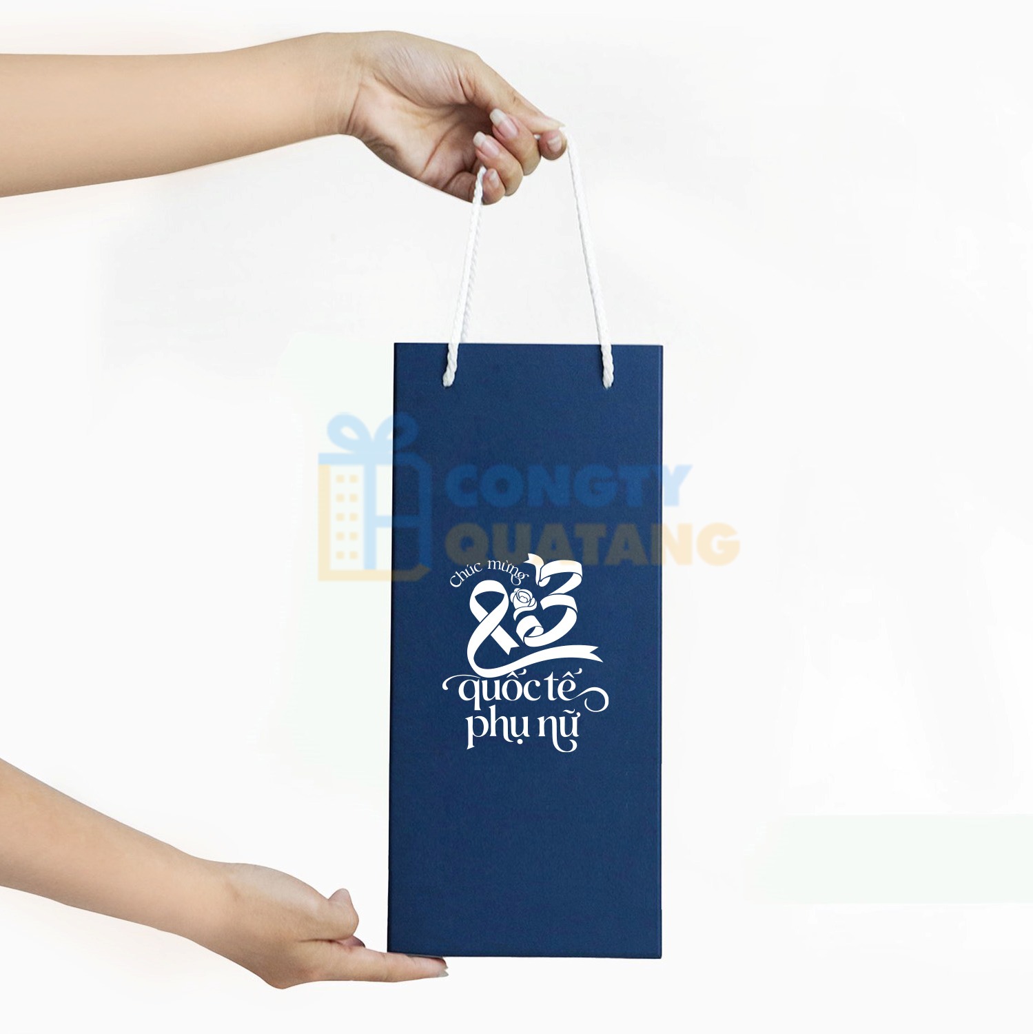 Set Quà 8/3 Bình Giữ Nhiệt Q128, Hộp Quai Xách SQT2027 - congtyquatang.com.vn