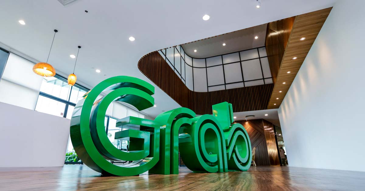 Logo Grab màu xanh lá đặc trưng – biểu tượng nhận diện quen thuộc