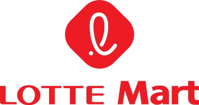 Logo Lotte Mart với màu đỏ chủ đạo, biểu tượng cho sự năng động và nhiệt huyết