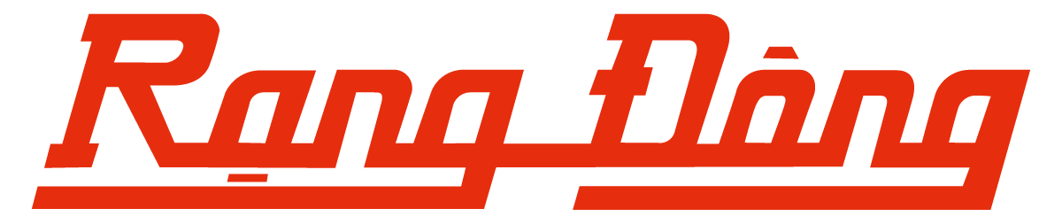 Kiểu chữ Rạng Đông thiết kế nổi bật, gắn liền với biểu tượng mặt trời