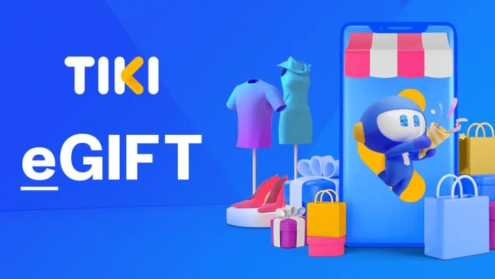 Logo Tiki được ứng dụng trên banner, backdrop, POSM và các ấn phẩm marketing sự kiện