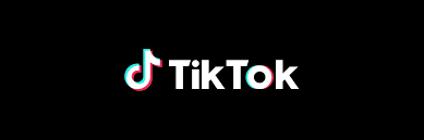 Tiktok chữ trắng nổi bật trên nền đen
