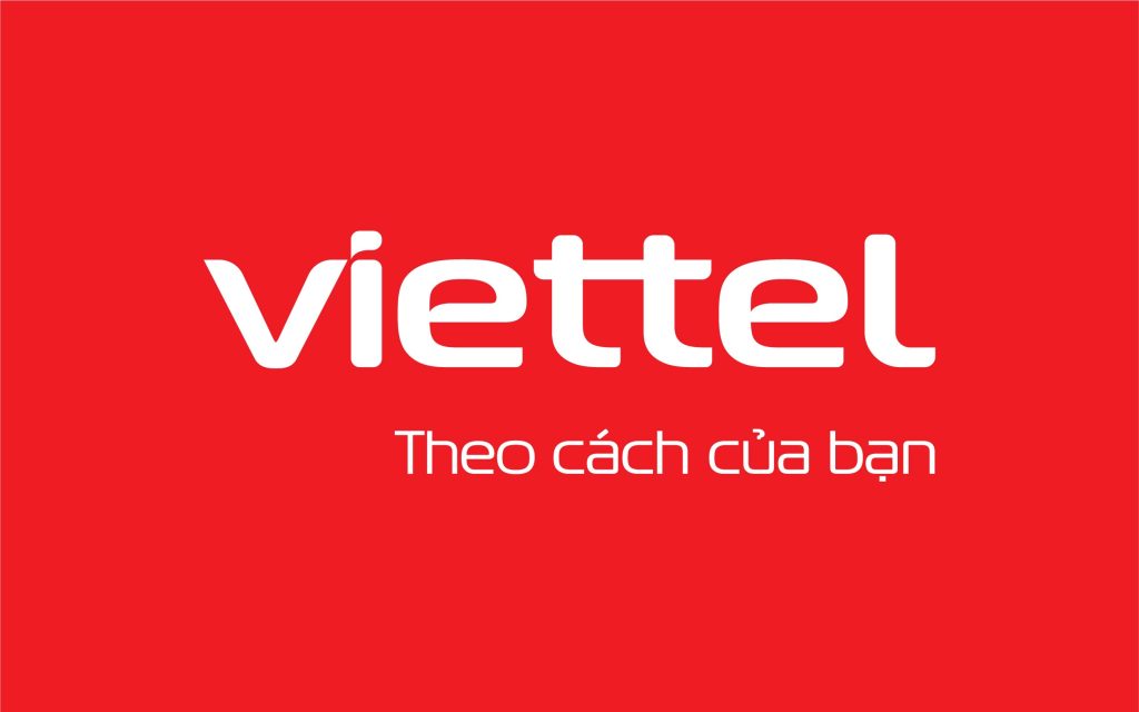 Logo Viettel mới vector chữ trắng