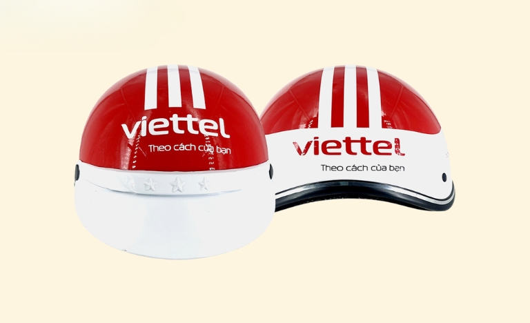 Logo Viettel vector in sắc nét trên quà tặng