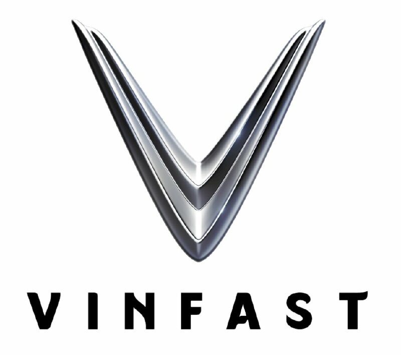 Logo VinFast 3D màu bạc sang trọng