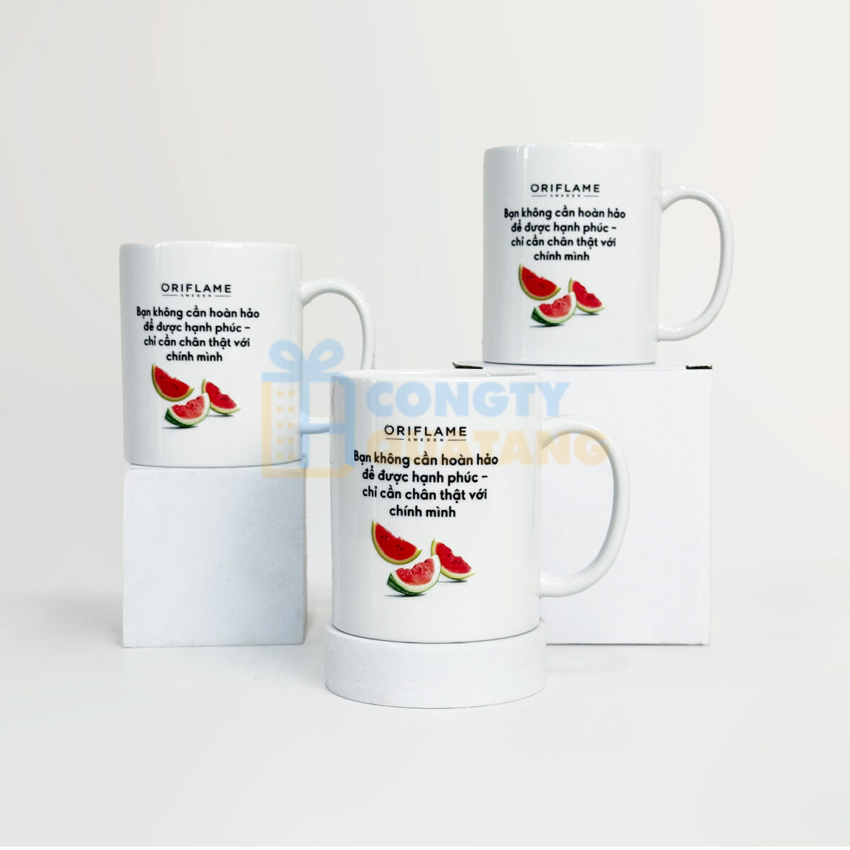 Minh Long Jasmine White 0.36L Branded Ceramic Mugs 153613000