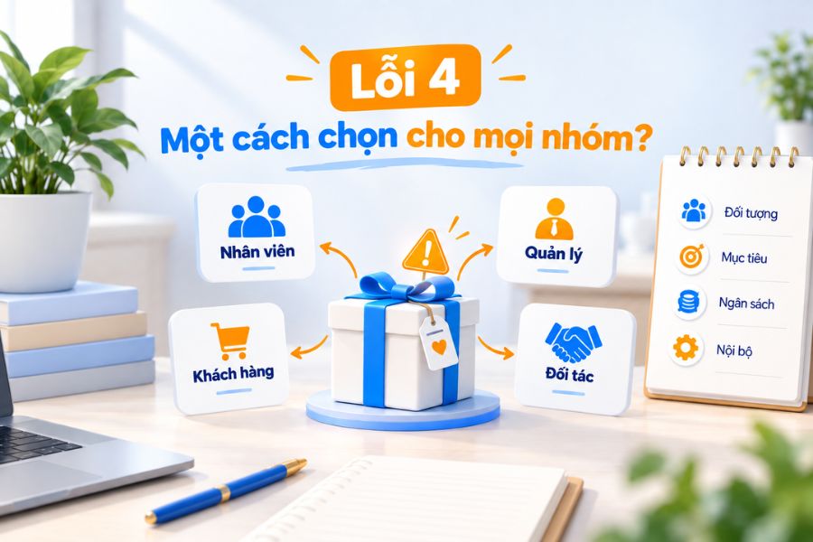 Nhân viên, khách hàng và đối tác có mục đích tặng quà khác nhau nên cần lựa chọn phương án phù hợp với từng nhóm Nhân viên, khách hàng và đối tác có mục đích tặng quà khác nhau nên cần lựa chọn phương án phù hợp với từng nhóm