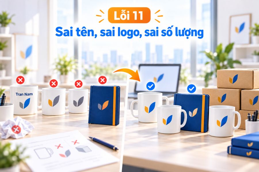Kiểm tra tên người nhận, logo, nội dung cá nhân hóa và số lượng giúp hạn chế sai sót khi sản xuất quà 20/10 hàng loạt Kiểm tra tên người nhận, logo, nội dung cá nhân hóa và số lượng giúp hạn chế sai sót khi sản xuất quà 20/10 hàng loạt