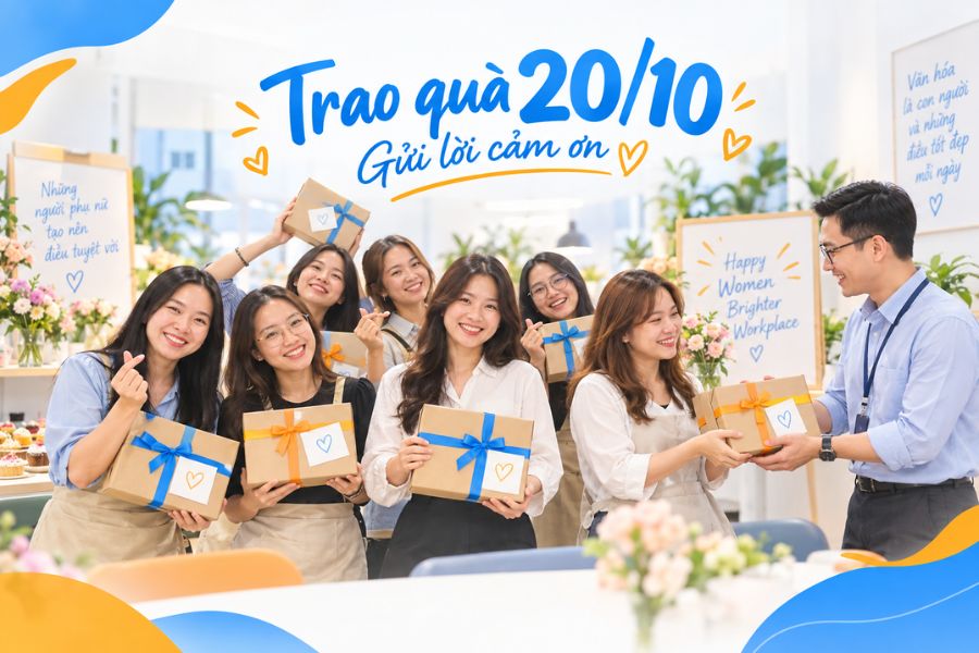 Doanh nghiệp có thể trao quà 20/10 để gửi gắm lời cảm ơn và tri ân đến nhân viên nữ Doanh nghiệp có thể trao quà 20/10 để gửi gắm lời cảm ơn và tri ân đến nhân viên nữ